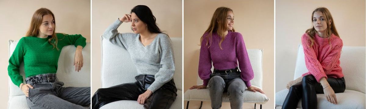 Hoe style je een trui? Inspiratie voor de herfst en winter! In dit blogartikel vind je 8 tips, hoe je een trui voor de herfst en winter kan stylen! Damestruien voor de herfst en de winter. Gebreide truien van de merken mbyM Modstrom, Grace & Mila