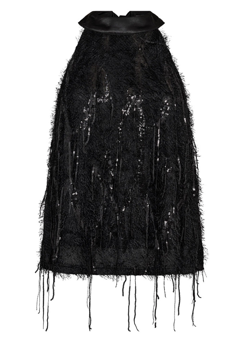 Co Couture SillaCC Sequin Halter Top zwart voorkant