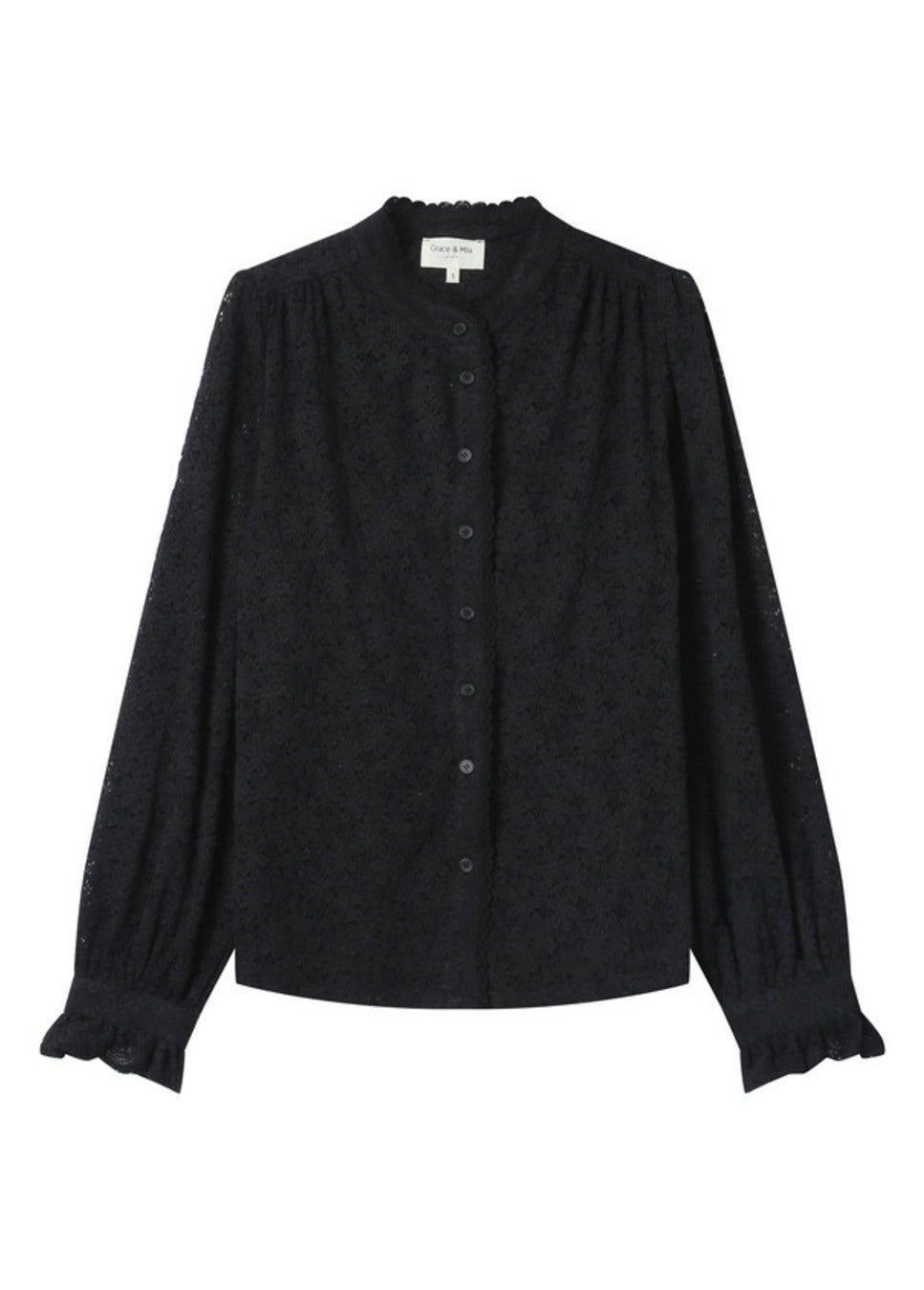 Product foto van de grace en mila swing blouse zwart kant voorkant