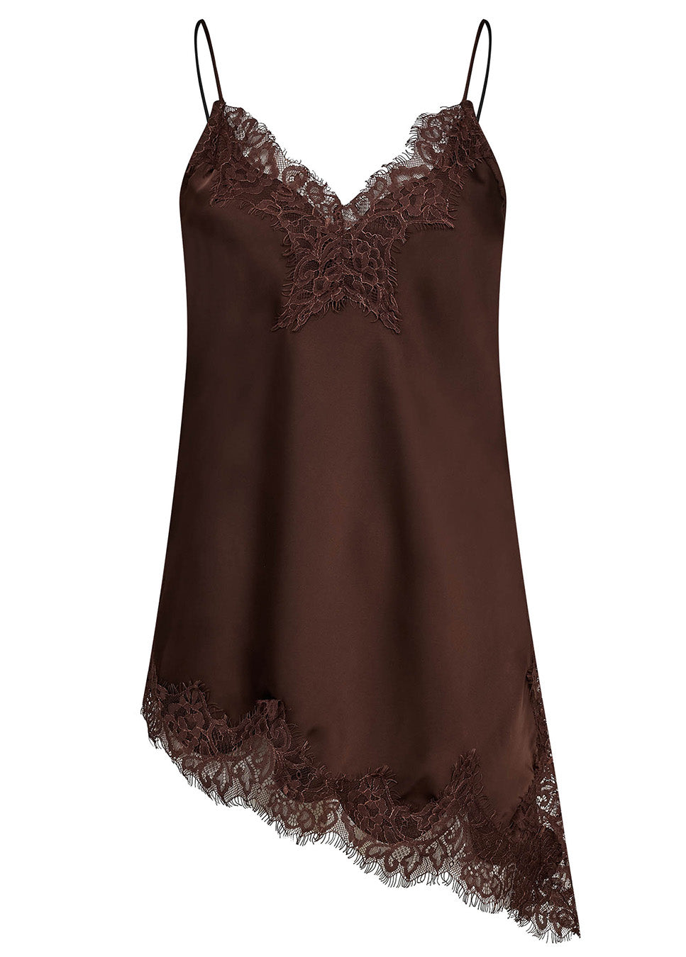 Haute L’Amitié Naomi Asym Lingerie Top kant bruin  voorkant