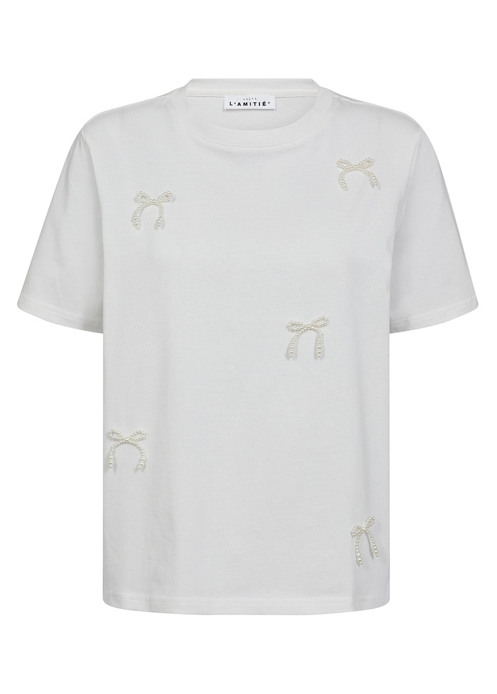 Haute L’Amitié Pearl Bow Tee voorkant
