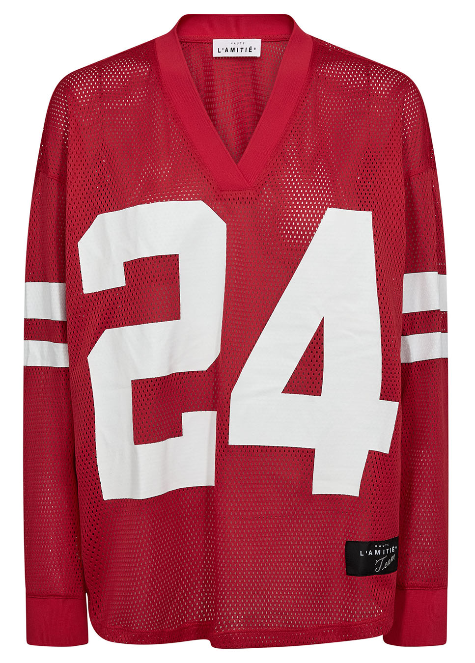 Voorkant Haute L'Amitié Top Drift Number LS Tee rood