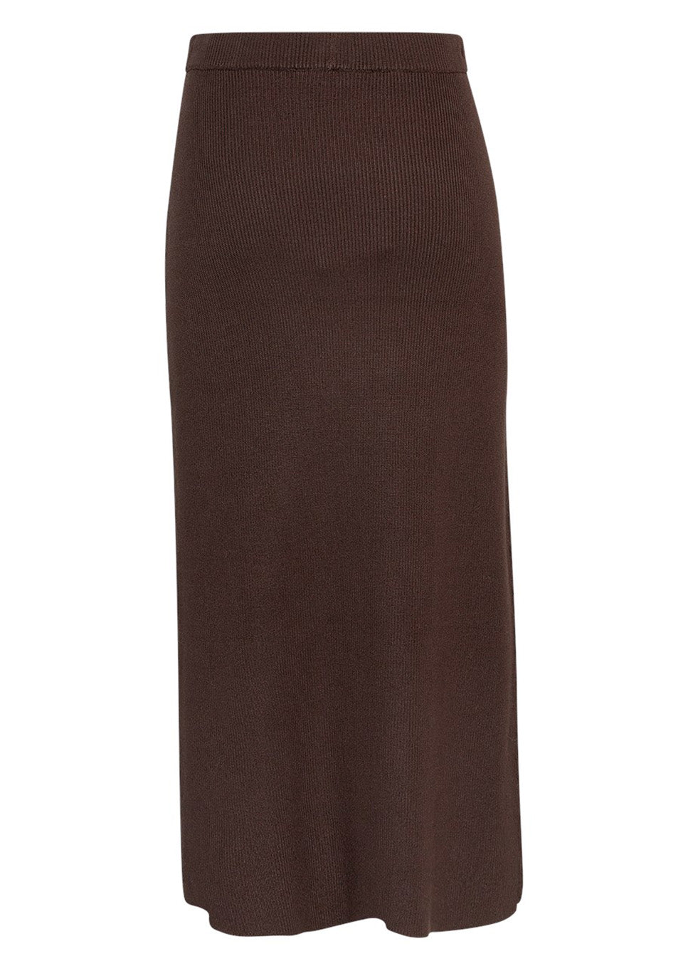 MSCH Copenhagen MSCHElfrida rok midi rib bruin achterkant