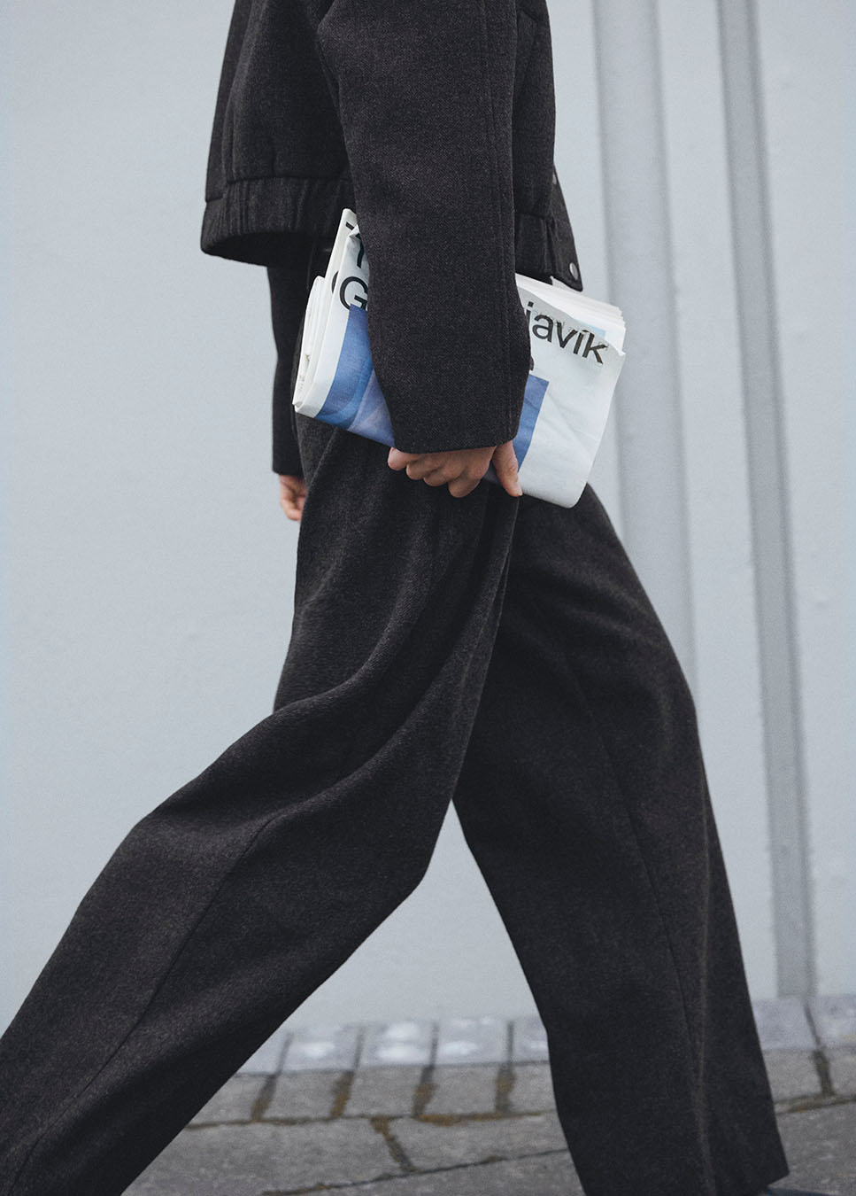 MSCH Copenhagen MSCHSeba pantalon wol donkergrijs detail broek op model
