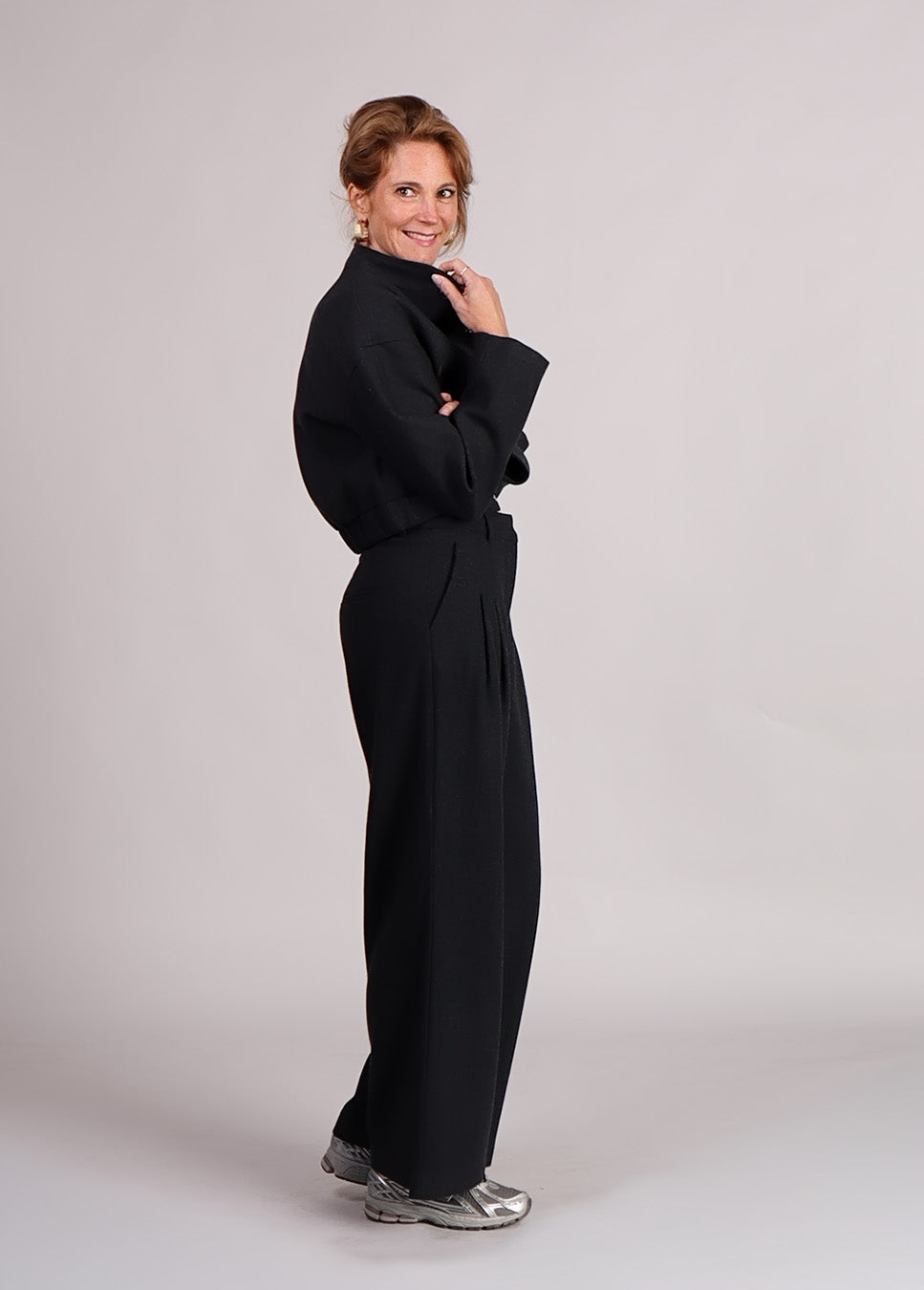 MSCH Copenhagen MSCHSeba pantalon wol donkergrijs pantalon zijkant