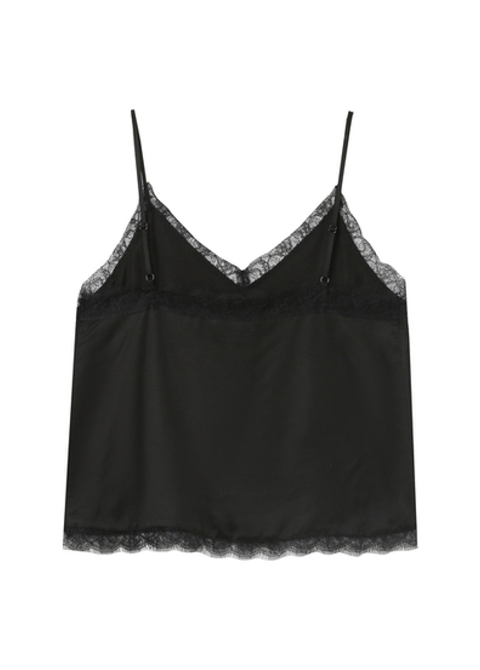 Zwarte spagetti top met kant Ombre Grace & Mila achterkant