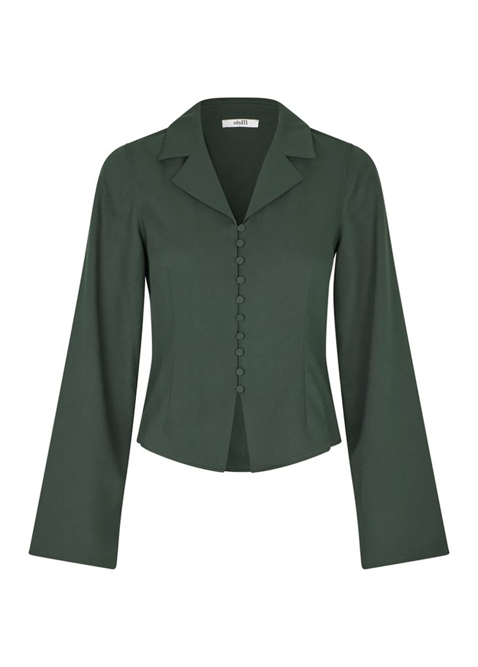 mbyM Mallaria-M blouse getailleerd donker groen voorkant